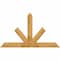 Ekena Millwork Saratoga Rough Sawn Timber Gable Bracket, Western Red Cedar, 72"W x 42"H x 2"D x 6"F, 14/12 Pitch GBW072X42X0206SAR00RWR - alternate 1